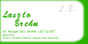 laszlo brehm business card